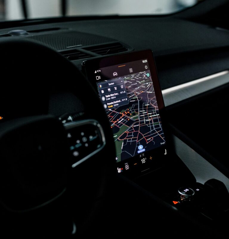 Sat nav in a car