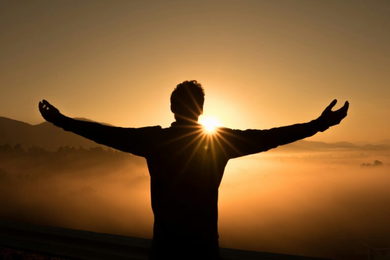 Man Meditating In The Sun