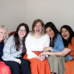 Support team on the sofa