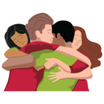 Group of people hugging